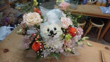 【店頭でのご注文】　ネコ好き新婦さんへ|「花一」　（島根県益田市の花屋）のブログ